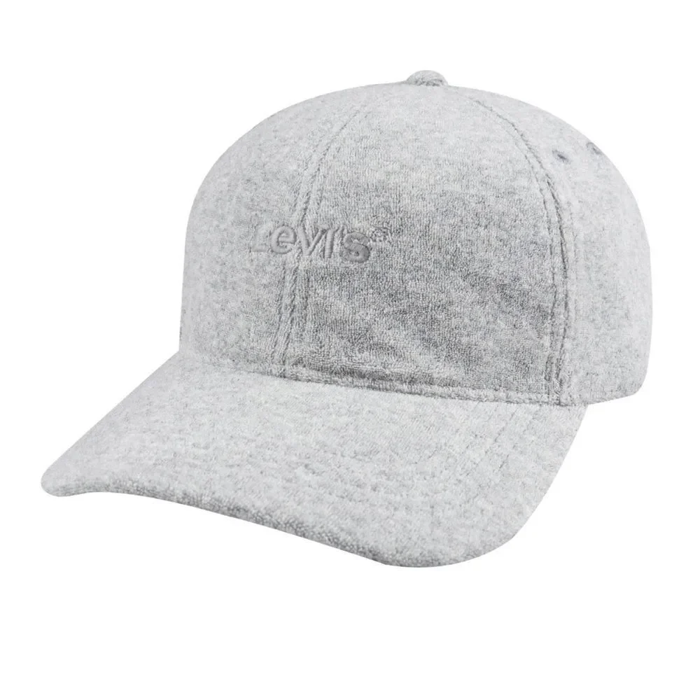 Levi's Men's Adjustable Terry Cloth Baseball Cap - Gray, men’s gray hat